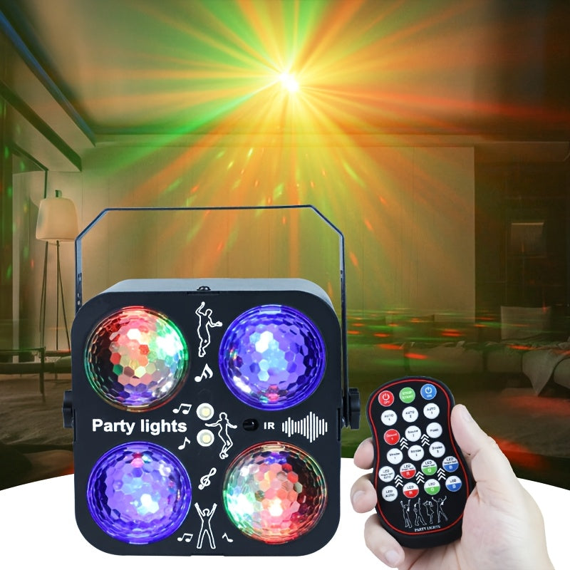 1PC luz de iluminación comercial, bola mágica de cristal para fiestas disco, DJ autónomo con control por voz, decoración ideal para karaoke, vacaciones y regreso a clases [con control remoto pero sin batería]
