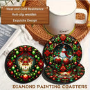 6 posavasos de madera con temática navideña, posavasos festivos en 3D, resistentes al calor y al frío, antideslizantes, decoración duradera para el hogar y la cocina, perfectos para regalos navideños y decoración del salón.