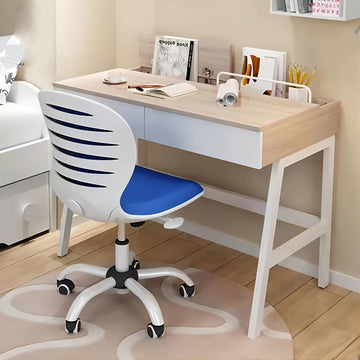 Silla de Dibujo Ergonómica sin Brazos con Altura Ajustable - Respaldo Alto, Asiento de Malla Transpirable, Fácil de Montar, Silla Giratoria con Ruedas - Ideal para Estudio, Aula, Laboratorio, Oficina en Casa, Silla de Escritorio