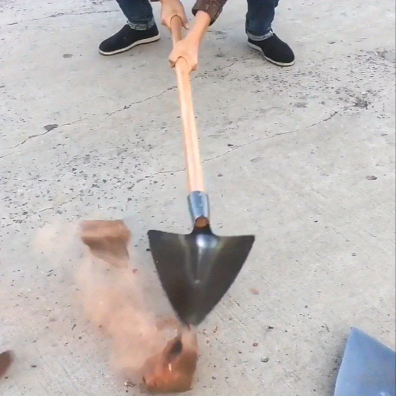 1 pieza de herramienta de jardinería de acero de manganeso de alta resistencia, pico triangular, mango ergonómico negro, ideal para jardinería, plantación y uso agrícola, diseño robusto, construcción duradera.