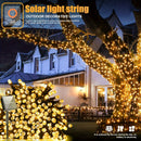 Luces solares para exteriores con LED, parpadeo, control por botón, alimentadas por batería de níquel solar, 8 modos de iluminación, sensor de luz, 20/50/100/200 LED, ideales para iluminación de escenarios, jardín, hotel, restaurante, fiestas y árbol de