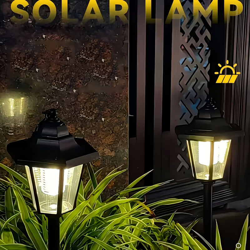 2pcs Luces Solares para Senderos, Bombilla LED Encendido/Apagado Automático para Jardín, Césped y Patio - Adecuadas para Jardines y Patios Exteriores. Elección de Regalo Perfecta