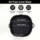 1 pieza de funda de aire frito cuadrada de silicona, fundas de aire frito de silicona reutilizables, funda de aire frito plegable y fácil de limpiar, funda de hornear, almohadillas de bandeja de hornear de silicona reemplazables, accesorios y piezas de a