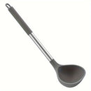 1 ud., cuchara grande de silicona, cuchara de silicona, mango de acero inoxidable para cuchara, cuchara grande, cuchara antiadherente para sartén, cuchara larga y resistente al calor para el hogar, cuchara de cocina