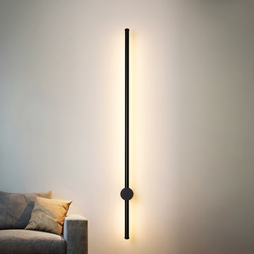 1pc Luz de Pared Lineal LED Giratoria Moderna, Regulable y Semienterrada, Pantalla Metálica, Incluye Herrajes de Instalación, Adecuada para Dormitorio, Balcón, Restaurantes, Escaleras, Hoteles, Centros Comerciales, Bares - No Requiere Batería