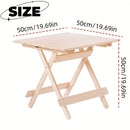 Mesita Plegable de Madera de Pino Sólido - Estilo Rústico con Patas de MDF, Diseño Portátil y Ahorrador de Espacio para Oficina en Casa, Sala o Espacios Pequeños, Construcción Robusta, Aesthetic Campestre