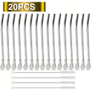 10/20 piezas, juego de cucharas de paja de acero inoxidable - Filtro desmontable para té de frutas y bebidas mezcladas, acabado pulido, ideal para uso en casa y hoteles, elección perfecta para Navidad, regalo de Acción de Gracias