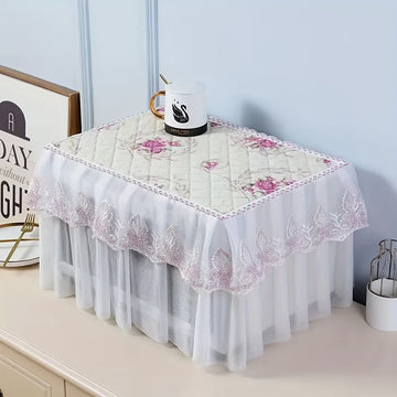 Cubierta para Impresora, Cubierta Antipolvo Completa para Microondas, Cubierta Antideslizante para Horno Eléctrico, Cubierta de Encaje, Toalla Universal 35*50*25cm