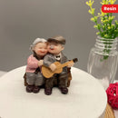 Encantadora Figura de Resina de Pareja Anciana - Perfecta para Decoración de Hogar, Oficina o Dormitorio | Regalo Ideal para San Valentín y Aniversario, Decoración de Figuras para el Hogar