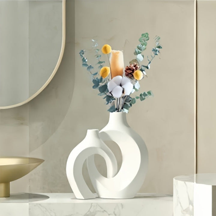 Juego de 2 Piezas de Jarrón Estilo Bohemio con Diseño Geométrico para Decoración del Hogar, Sala y Escritorio de Oficina, Adecuado para Hidroponía y Flores Secas, Centros de Mesa para Bodas