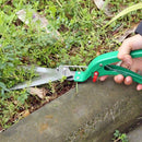 Tijeras de césped ergonómicas de acero al carbono - Tijeras de jardín de alta precisión con cuchillas dentadas, duraderas y fáciles de limpiar, no se necesitan energía eléctrica para el jardinería doméstico, cortar el césped, recortar flores, tijeras de