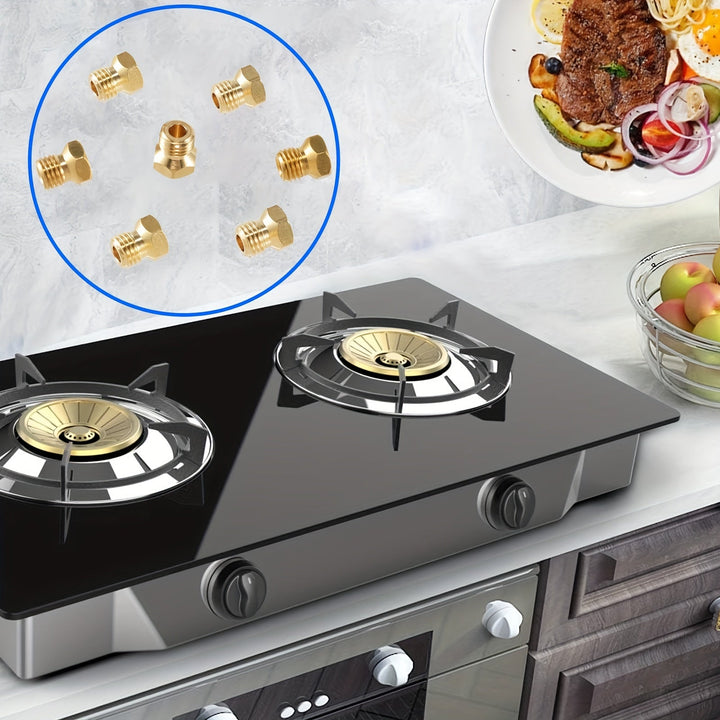 Kit de Conversión de Boquilla de Chorro para Estufa/Horno de Cobre STPCTOU de 36 piezas, Puntas de Rociador de Gas M6x0.75mm, Piezas de Repuesto para Propano LP y Gas Natural, Rango de Orificio de 0.3-1.9mm