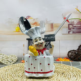 Soporte para Toalla de Acero Inoxidable con Diseño de Chef de Dibujos Animados (1 pieza) - Decoración de Cocina en Metal Pulido con Letrero de Bienvenida, Sombrero y Bigote de Lunares Rojos para Hogar, Restaurantes, Cafeterías