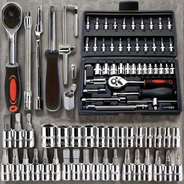 Juego de herramientas de reparación automotriz profesional, con llave de ratchet, cabeza de enchufe y destornillador, adecuado para reparación de automóviles, bicicletas y motocicletas, y juego de herramientas de jardinería negra para el hogar con caja d