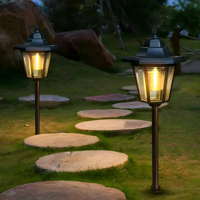 2pcs Luces Solares para Senderos, Bombilla LED Encendido/Apagado Automático para Jardín, Césped y Patio - Adecuadas para Jardines y Patios Exteriores. Elección de Regalo Perfecta