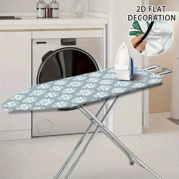 Funda para tabla de planchar, decoración plana 2D con borde elástico - diseño azul, tamaño estándar, ideal para lavandería en casa, regalo perfecto para amantes de manualidades, accesorios para lavandería, 1 unidad (sin tabla incluida), diseño plano 2D