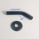 1 brazo de ducha extendido montado en la pared, barra transversal extendida de ducha de acero inoxidable, múltiples longitudes, negro/plata opcional, accesorios de baño, herramientas de baño