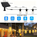 AVANLO 15.0 metros/8.99 metros de luces de cuerda solares para exteriores con control remoto - Bombillas LED S14 regulables, iluminación continua de 12 horas, diseño anticaída para jardines, cafeterías, calles, festivales y espacios públicos, luces solar