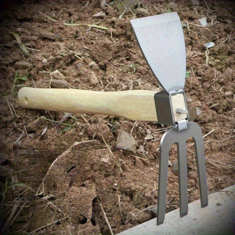 Azada de jardín metálica resistente, ideal para plantar flores y verduras así como proyectos de bricolaje artístico