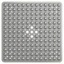 Alfombrilla cuadrada antideslizante, con agujeros centrales grandes, que ralentiza el flujo del agua, fácil de limpiar, 53X53 pulgadas