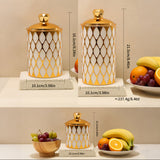 Jarras de Almacenamiento con Borde Blanco y Tapa, Juego de 3 Piezas para Cocina - Frascos Herméticos Antihumedad para Café, Dátiles, Nueces, Té y Especias, Decoración Medio Oriente, Organizador Moderno para Frutas y Snacks