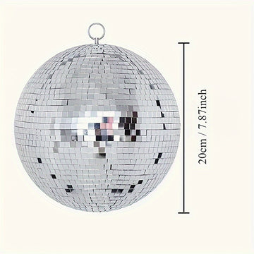 1pc Bola de Espejo de Vidrio, Bola Disco Reflectante, Accesorio para Fotografía, Decoraciones de Bodas para Hogar Sala Oficina, Adecuada para Halloween Navidad Día de San Valentín Año Nuevo Iluminación Escénica