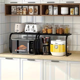 Estantería de Acero Inoxidable en Forma de U, 1 Pieza, Adecuada para Microondas, Soporte Independiente, Organizador de Cocina, Estante Vertical de Doble Nivel Resistente - Diseño Anticorrosivo y Antiadherente | Alta Resistencia al Calor | Para Platos/Bot