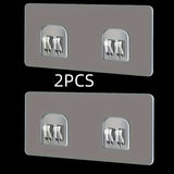 Juego de 2 canastas de almacenamiento sin taladro y ganchos de esquina para baño, dormitorio, clóset, gabinete de cocina, colgadores multiusos de estilo moderno, ganchos utilitarios