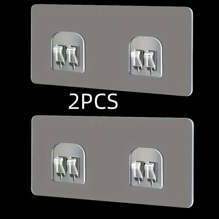 Juego de 2 canastas de almacenamiento sin taladro y ganchos de esquina para baño, dormitorio, clóset, gabinete de cocina, colgadores multiusos de estilo moderno, ganchos utilitarios