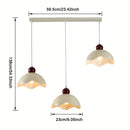 1pc, Lámpara Colgante de Lujo con Pantalla de Hierro Blanco, Candelabro Retro de 3 Cabezas para Comedor, Luz de Techo para Isla de Cocina o Sala, Decoración del Hogar, Lámparas Colgantes, Compatible con Bombillas E26/E27 (Bombillas no Incluidas)
