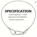 Cable de Seguridad de Acero Inoxidable Duradero - Cuerda Anticaída de 79.25cm para Luces de Fiesta y DJ, Iluminación de Escenario - Capacidad de Carga de 49.9 KG (Diámetro de 0.38cm)