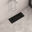 1pc Desagüe de Ducha Rectangular de Hierro Fundido Resistente - Gran Capacidad, Anti-Olor para Baños de Hotel y Hogar, Evita la Acumulación de Agua & Mantiene la Secura, Capturador de Cabello, Acabado Metálico Elegante, Construcción Duradera