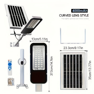 Farola Solar Sin Factura de Electricidad, Bombillas LED Ultrabrillantes, Luces Solares con Batería de Gran Capacidad Adecuadas para Iluminación de Jardines, Garajes, Patios y Caminos