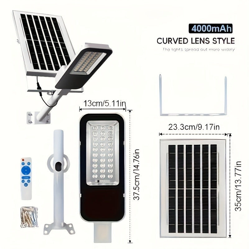 Farola Solar Sin Factura de Electricidad, Bombillas LED Ultrabrillantes, Luces Solares con Batería de Gran Capacidad Adecuadas para Iluminación de Jardines, Garajes, Patios y Caminos