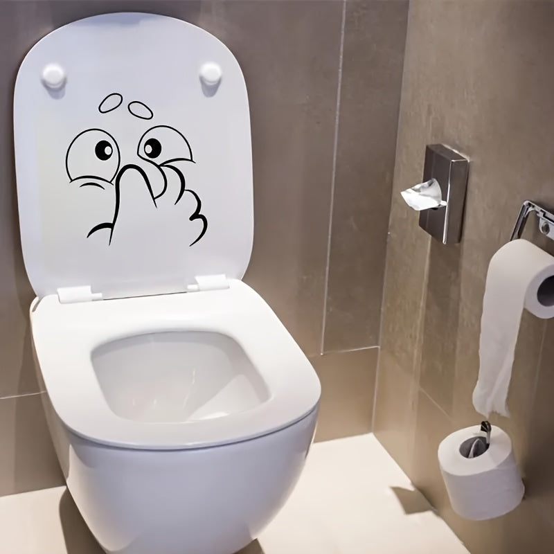 1pc Calcomanía Humorística para Inodoro, de Plástico, Autoadhesiva, Decoración para Inodoro