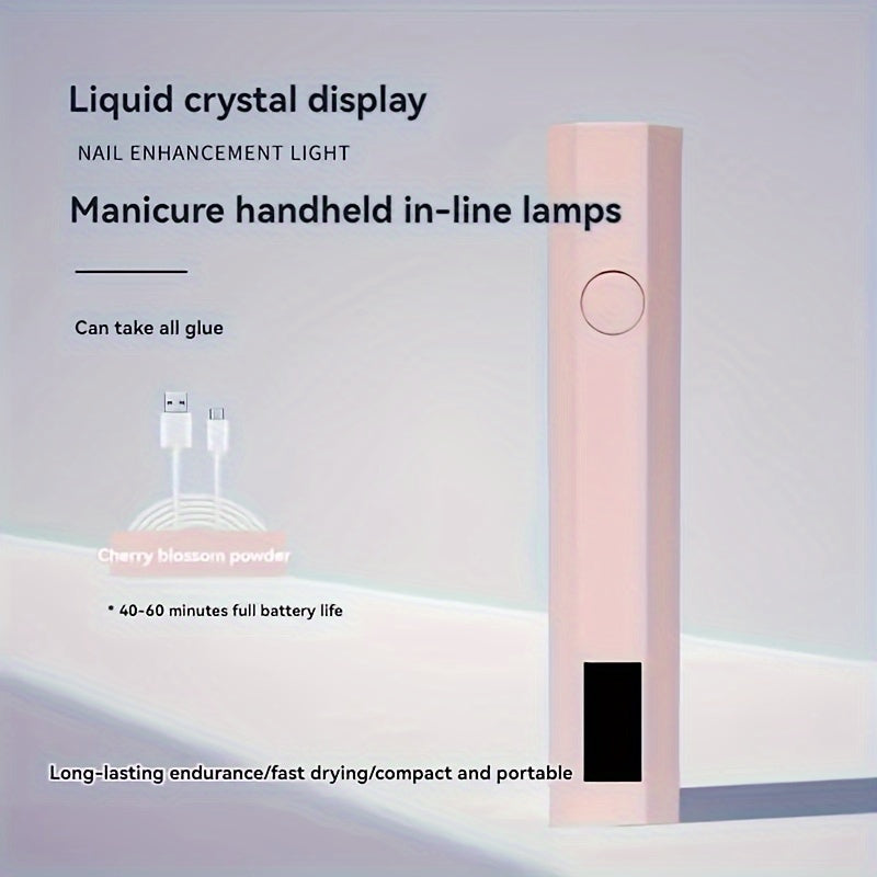 Lámpara de mano mini rápida de secado, luz de manicura portátil LED, carga rápida USB, lámpara de curado de manicura para hogar/viajes, crea tus propias uñas.