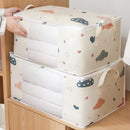 Bolsa de Almacenamiento Extra Grande Plegable con Asas Reforzadas - Perfecta para Ropa, Mantas y Ropa de Cama, Cremallera Duradera y Ventana Transparente, Blanca
