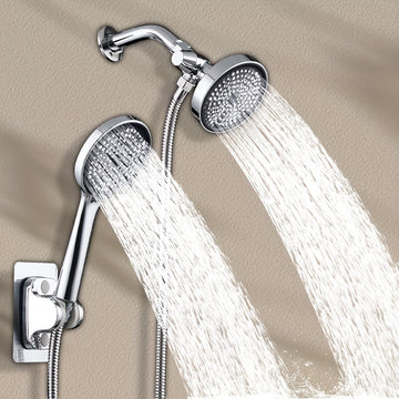 1 juego de ducha ABS con alta caudalidad y manguera, conjunto de ducha portátil dos en uno, distribuidor de agua de tres vías con manguera larga, accesorios para baño