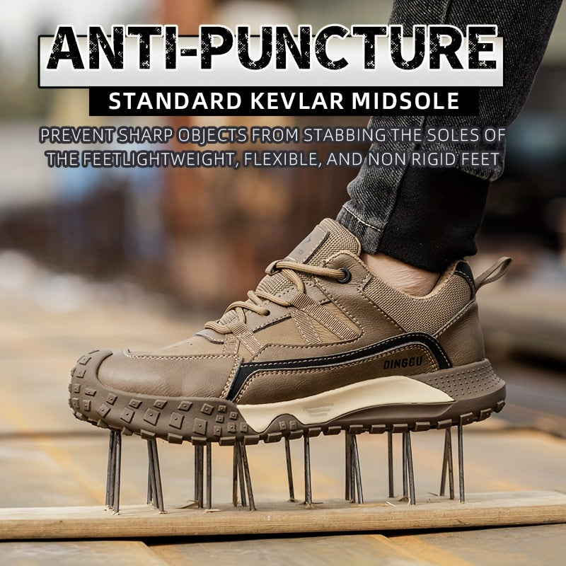 Botas de Seguridad para Hombre, Punta de Acero, Antideslizantes, Resistentes a Impactos y Perforaciones, Calzado Multifuncional de Alta Calidad para Caza, Senderismo y Uso Diario o Casual