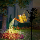 Linterna de sol para exteriores con forma de tetera y luces de cuerda, lámpara decorativa colgante en forma de ángel solar, lámpara de cascada solar, adecuada para caminos de jardín del patio, terraza del hogar y regalos festivos