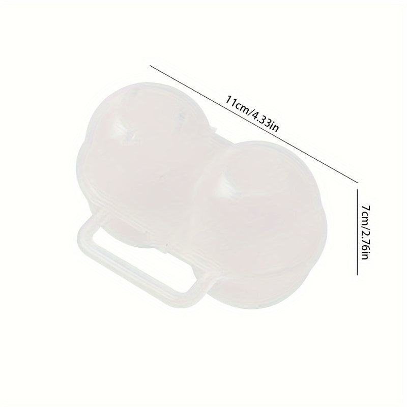 Caja portátil de huevos de 1 pieza, soporte de huevos de plástico con 2 compartimentos, contenedor de almacenamiento de huevos seguro para la nevera, caso organizador de huevos a prueba de choques para contacto con alimentos
