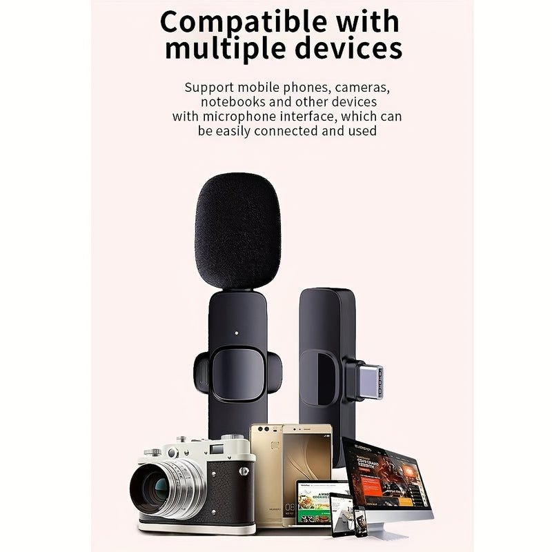 Micrófono de solapa plug-and-play, sonido ultra claro de 360°, ligero y portátil, con cancelación de ruido para transmisiones en vivo, entrevistas, reuniones por video, grabación de video y llamadas por video