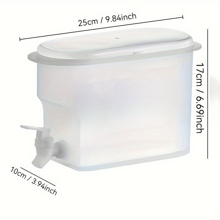 Dispensador de Bebidas de Plástico de Gran Capacidad con Grifo - Hervidor Frío Compatible con Nevera para Té Helado, Limonada, Infusiones de Frutas - Esencial Duradero para Cocina y Comedor, Diseño Elegante Transparente | Mango de Agarre Fácil