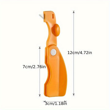 Pelador de Naranjas Plegable Portátil – Multifuncional, Fácil de Agarrar, Cortador y Pelador de Frutas de Metal, No Necesita Electricidad, Seguro para Contacto con Alimentos, Ideal para Uso en Cocina, Pelador para Naranjas