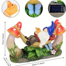 1 Estatua De Gnomo De Jardín Al Aire Libre, Figura De Gnomos Solares Tumbados En Una Hamaca Con Pájaros Y Setas, Decoración De Jardín Al Aire Libre Para Patio, Porche, Regalos De Jardín Para Mamá/abuela/mujer
