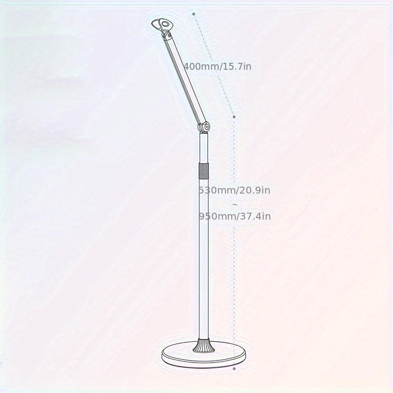 Soporte de Micrófono de Aluminio Versátil - Conector XLR, Diseño de Suelo a Techo para Transmisiones en Vivo y Actuaciones en Escenario