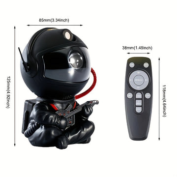 1pc Proyector de Guitarra Astronauta - Luz Nocturna con Ambiente Cósmico Mágico y Estrellas Brillantes, Regalo Perfecto para Cumpleaños y Fiestas