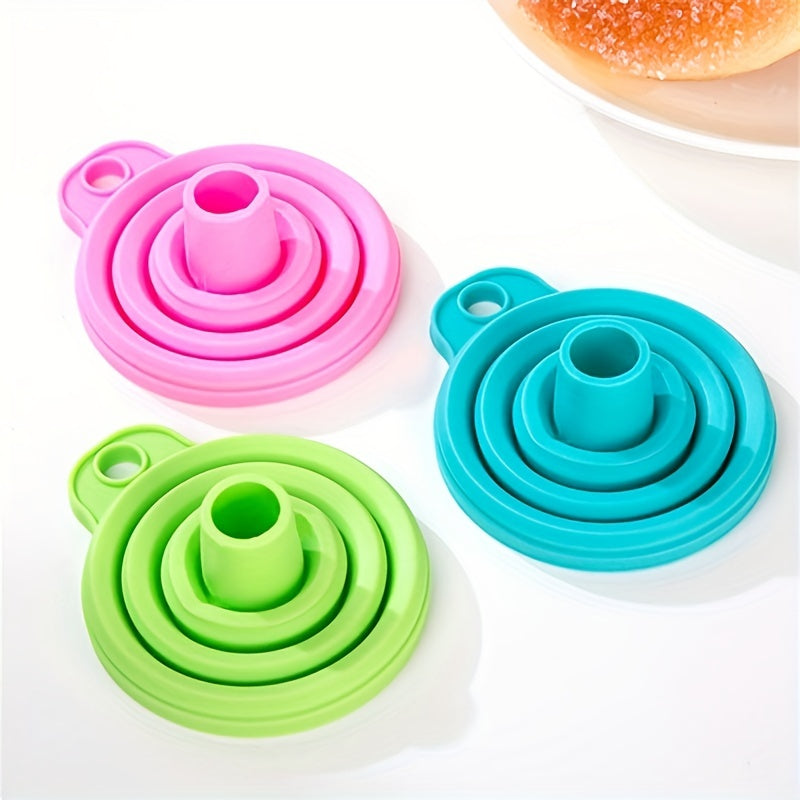 1/6pcs Embudos Plegables con Múltiples Diámetros, Aplicables a Suministros de Cocina