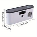 Portacepillos inteligente con luz UV, organizador de baño sin taladro, carga USB, 4 compartimentos coloridos, diseño blanco moderno para cepillos de dientes e hilo dental, instalación sin perforaciones, estética contemporánea