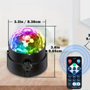 2 unidades Lámpara de proyector de bola de discoteca LED, RGB, Negro, Pulido, alimentado por USB, Batería de botón no recargable, con control remoto, para decoración de fiestas en casa y festivales, Navidad